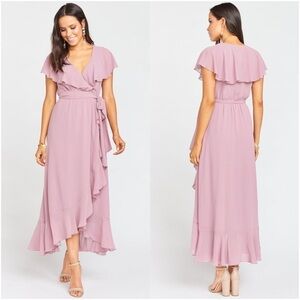 Show Me Your MuMu Mauve Wrap Dress